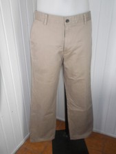 Pantalon droit coton beige épais DOCKERS D2 W34 44FR STRAIGHT fit LOGO brodé