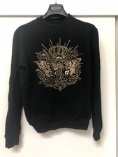 Sweat noir pour homme marque Zara à paillettes et broderies dorées taille S