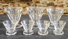 7 verres imitation Baccarat 1930 : 3 verres à vin et 4 verres à alcool