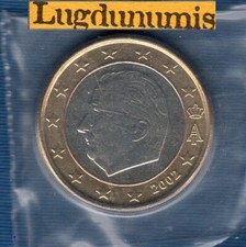 Belgique 2002 1 euro FDC provenant coffret BU 100000 exemplaires Belgium
