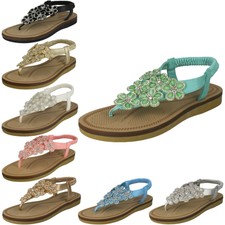 Femmes F0R984 Strass Bride Arrière Sandales Par