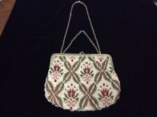 ANCIENNE BOURSE BRODER AVEC PERLES DE VERRE 