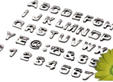 Lettre 3D Autocollant Sticker Adhésif Auto Chrome Voiture Décoration Tuning Lot