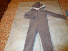 combinaison pyjama à capuche TISSAIA polaire à tete de chat 3 ans