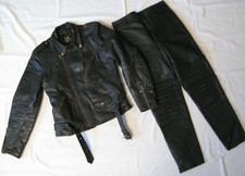SEGURA Blouson Pantalon Cuir MOTO VINTAGE 1970 1980 TAILLE 44  LARGE Perfecto