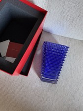 vase eye En Cristal De baccarat Bleu 20cm. État Neuf Avec Boîte. Harcourt, Luxor