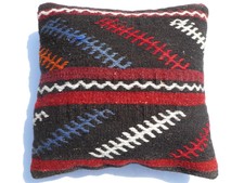 Unique  Kilim Pillow Cover 16x16" Case from Kilim Rug Hidden Zipper Amazing Work