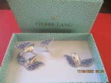 boucle d oreille  et bague pierre lang en boite etat neuf bijou fantaisie parure