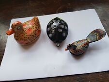 Boites en forme d'animaux en bois peint