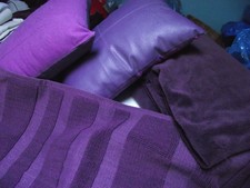 / ENSEMBLE plaid / coussin / tapis /