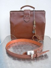 Sacoche cuir securise Volstop ceinture bracelet transport securisé vers 1950