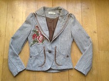 Veste femme en laine " Rouge Jaune" taille S neuve