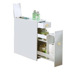 Meuble de Salle de Bain Toilette Armoire WC meuble Tablettes de Rangement