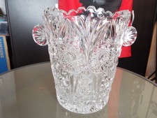 grand seau à glace/à champagne en cristal de bohème hauteur 22 cm