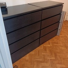 COMMODE 4 tiroirs, Ikea, brun noir80x100 cm à vendre à Paris 