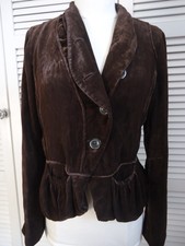 ONE STEP Veste velours lisse marron T40