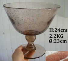 BIOT COUPE VASQUE a cocktail bullé / hauteur : 23cm , 660gr , Ø maxi :24cm