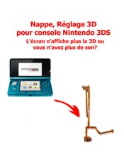 Nappe Audio 3DS Supérieur (sans haut-parleurs) RÉGLAGE 3D de remplacement 3DS