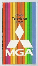 Rare Vintage1960s MGA Mitsubishi Color Television  Advertising Booklet