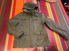 Veste blouson manteau kaki, H&M Logg 10 - 11 ans, rollers, capuche, val 40€
