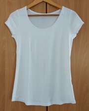 T SHIRT BLANC. CAMAIEU. COTON. ELASTHANNE. TAILLE 38             #SoutienUkraine