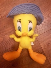 Peluche doudou Titi jaune chapeau jeans  25 cm TBE