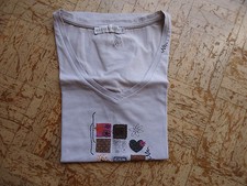 TEE SHIRT CACHE CACHE.T:3.COLORIS:GRIS PARME AVEC MOTIFS.