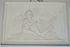 Bing & ; Grondahl Biscuit Plate Cupidon Travaux A Filet No 82