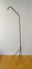 GRAND LAMPADAIRE TRIPODE EN  METAL LAQUE NOIR  ANNEES 50 DESIGN VINTAGE 1950