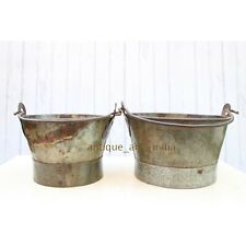 Vintage Jardin Fonte Seau Rustique Suspendu Fleur Théière Métal Mural Pot de