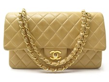 SAC A MAIN CHANEL CLASSIQUE TIMELESS MEDIUM CUIR MATELASSE BEIGE HAND BAG 8250€