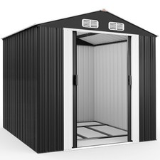 Abri de jardin en métal gris - Cabane de jardin - Remise rangement vélos/outils
