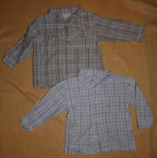 Lot 2 chemises à carreaux Kimbaloo bébé garçon 18 mois - TBE