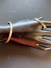 2 bracelets jonc bébé et enfant en argent Massif  Poinçonné bijou antique Nap 3