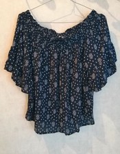 Blouse noire viscose ample col élastique T40 Jennyfer (2208064) 