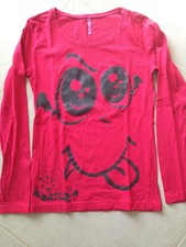 tee shirt ML rouge. Taille 12 ans