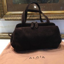 superbe sac AZZEDINE ALAÏA en daim et veau