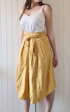 Jupe mi longue jaune moutarde Promod Taille 36