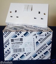 Volex VX1500/D 2 Gang commuté Prise DP 13 A BS1363 Pack de 5