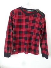 HAUT RALPH LAUREN TM NOIR CARREAUX ROUGES