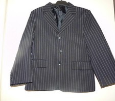 Costume classique 3 pièces noir rayé garçon 8 ans fête cérémonie NYEROKET neuf 