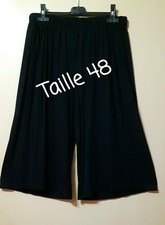 JUPE CULOTTE Noire Fluide en Viscose Elasthanne Taille 48 NEUF