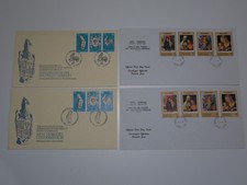 NOUVELLES HEBRIDES LOT 4 LETTRES 1ER JOUR D'EMISSION DE 1978. BONNE VALEUR
