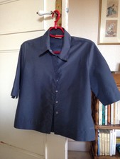 Chemise femme chemisier manches courtes gris anthracite marque School Rag T3