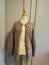 Gilet veste en laine tricoté main taille 40-42