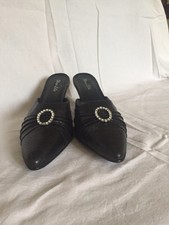 Mules Femme Noires Avec Strass NEUVES taille 38