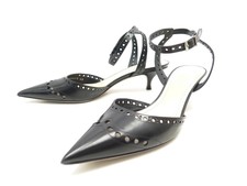 CHAUSSURES CHRISTIAN DIOR SLINGBACK 40 ESCARPINS CUIR NOIR LEATHER SHOES 890€