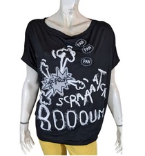 ? Cop Copine Taille 40 ? Haut top tee shirt blouse manches courtes noir blanc