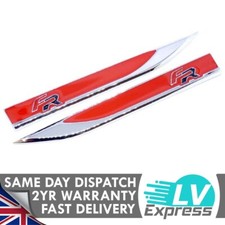 Rouge FENDER Ensemble Badge Voiture Pour Siège Porte Aile Compatible Avec Fr