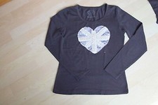 *** TEE SHIRT CACHE CACHE GRIS - COEUR BRODE AVEC PERLES